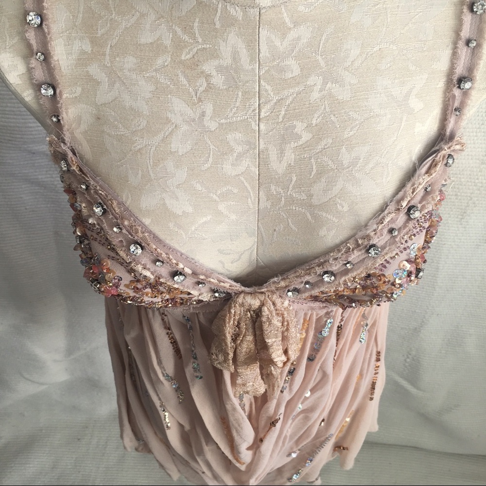 Vintage S 90s Y2K Boho Glam Party Dress Mandalay - Picture 10 of 12